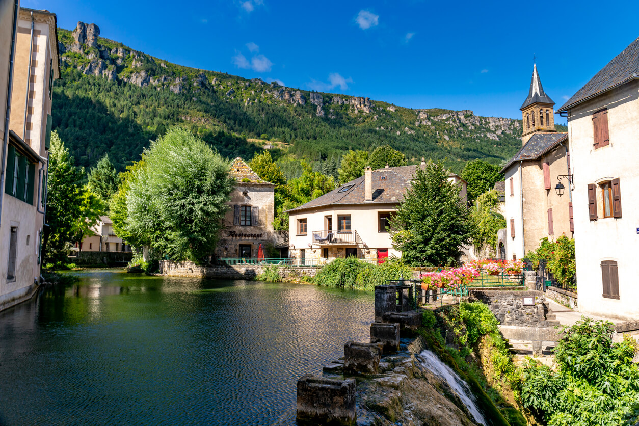 Cevenny-Lozère: Village de Florac en Lozère au cœur du parc des Cévennes